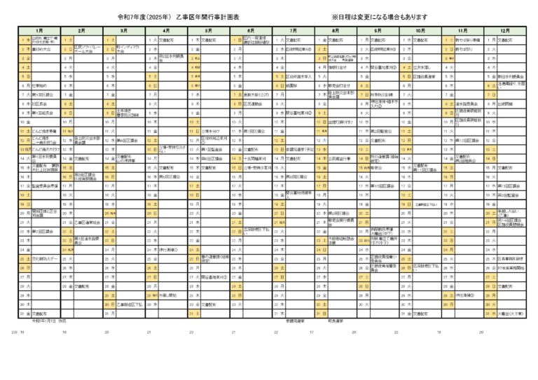 R7乙事区年間計画